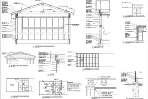 Detailed civil pre-engineered steel building drawings