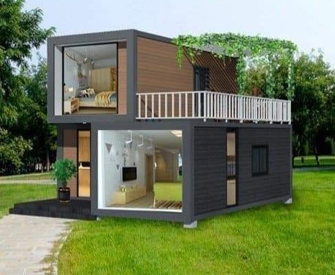 Modern prefabricated house model