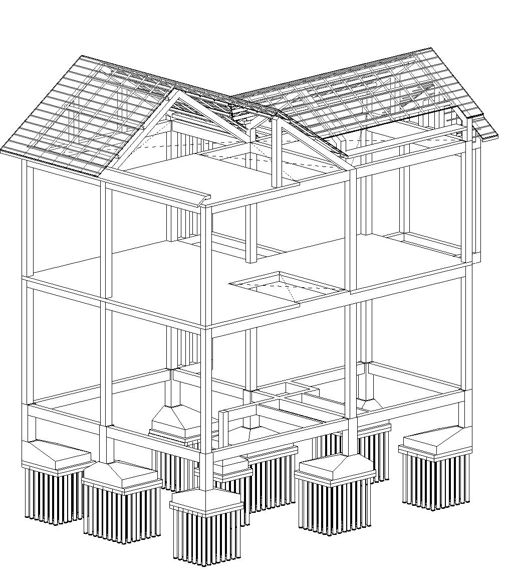Preliminary drawings of 2-storey pre-engineered steel buildings