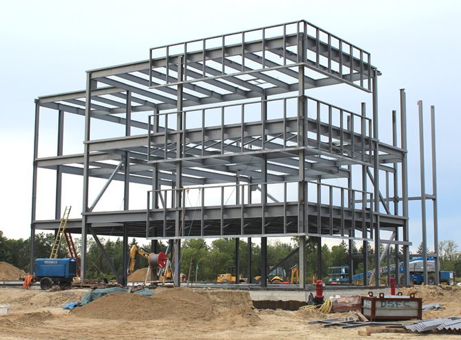 3D-drawing pre-engineered steel building frame