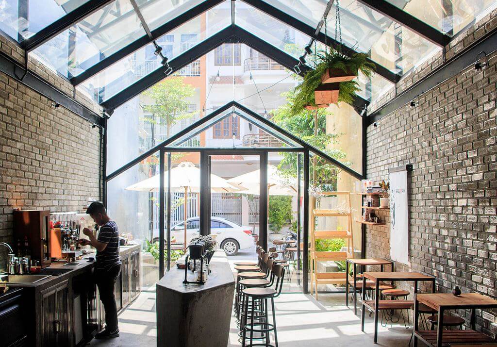 mẫu quán cafe tiền chế