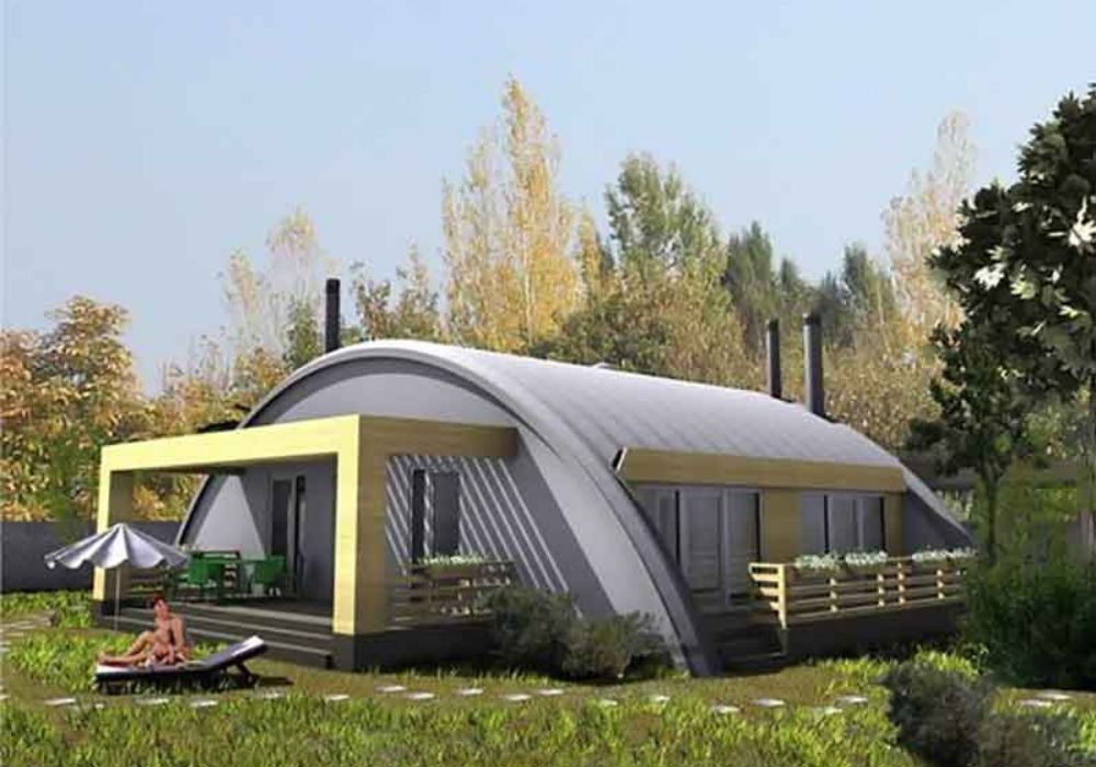 Dome-roofing pre-engineered buildings for civil housing