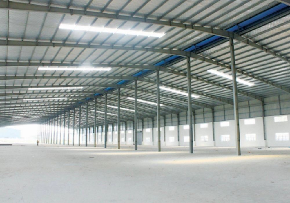 What is the structure of a pre-engineered warehouse?