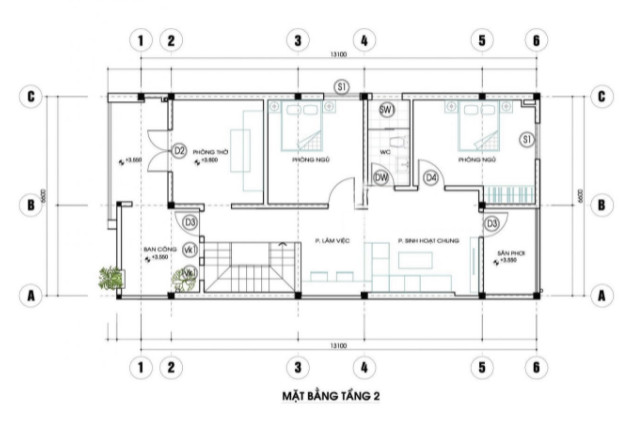 Model of 2-storey 3-bedroom house 3