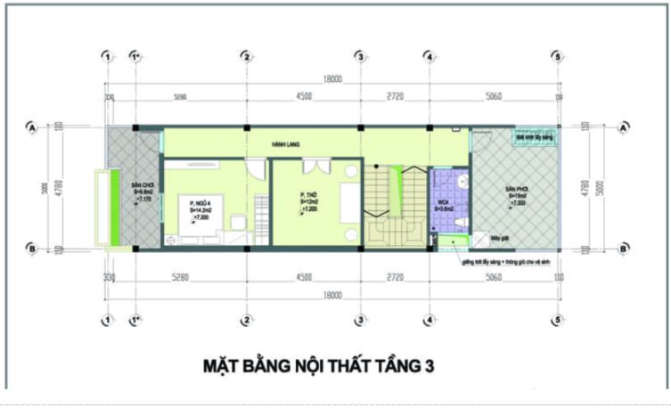 Drawing of four-storey pre-engineered steel building (3rd floor)