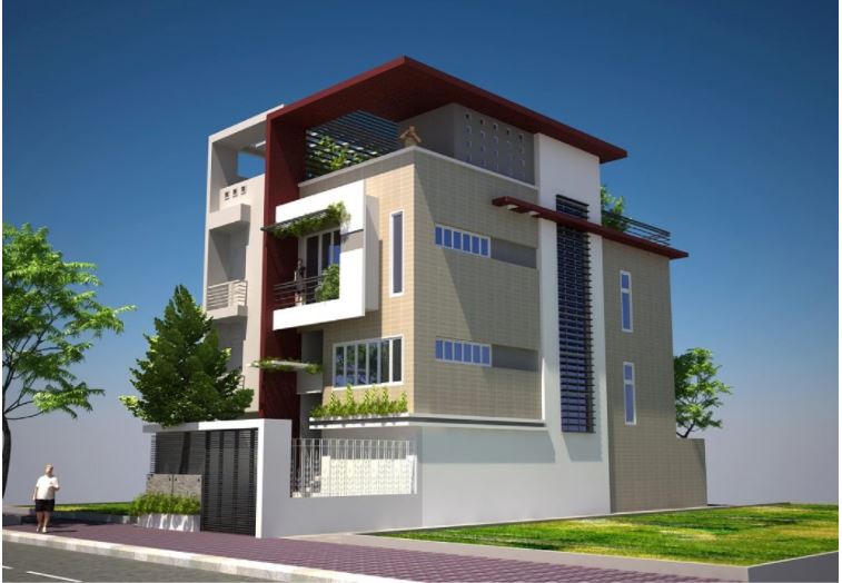 Modern four-storey pre-engineered steel building