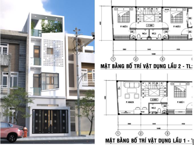 Beautiful and elegant four-storey pre-engineered steel building model