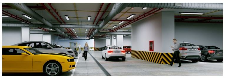 Reinforced concrete parking garage