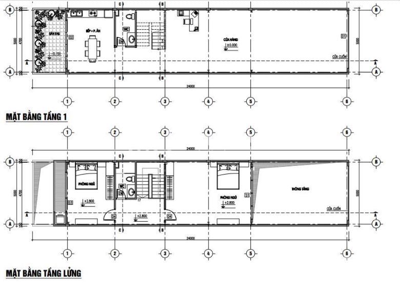 Design drawing of 1-storey pre-engineered steel building