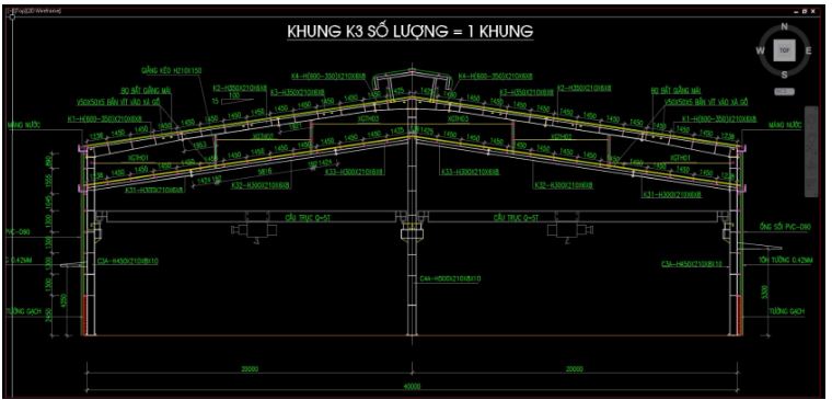 Tiên tiến và hiện đại, bản vẽ nhà xưởng tiền chế này sẽ đem lại cho bạn sự tiện lợi và độ bền cao khi sử dụng. Với những khung thép tiên tiến, chi phí sản xuất giảm xuống đáng kể. Hơn nữa, nhà xưởng tiền chế còn là đáp án cho những người muốn xây dựng nhanh chóng và hiệu quả.