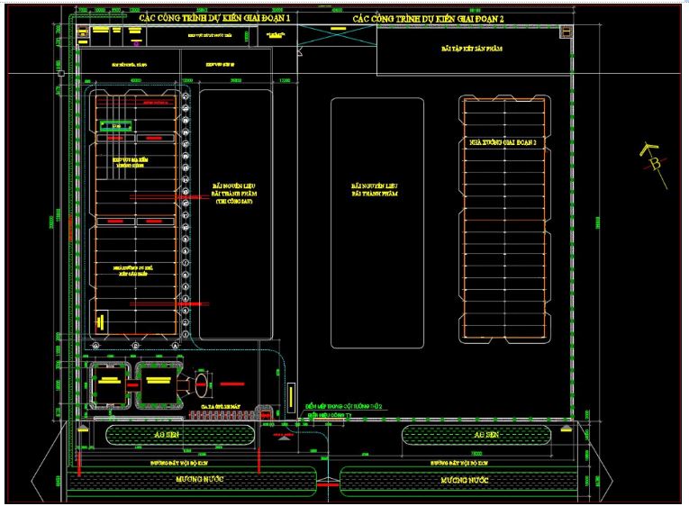 Design drawing of industrial factory