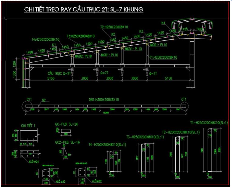 Design drawing of industrial factory