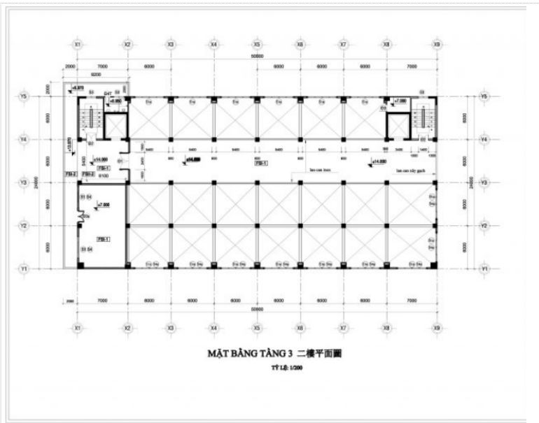 Design drawing of 3-storey pre-engineered factory 3