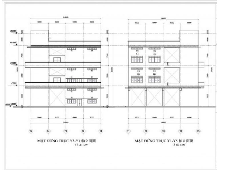  Bản vẽ thiết kế nhà xưởng tiền chế 3 tầng 7