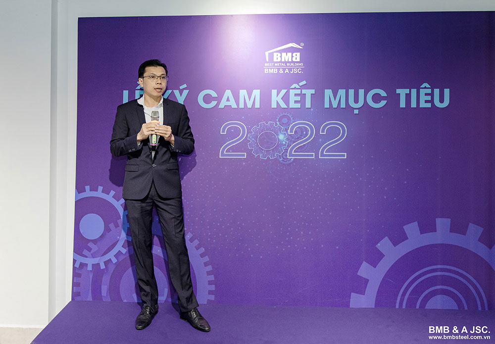 Anh Trần Lê Quốc Thái phát biểu những hướng đi tiếp theo của công ty trong năm 2022