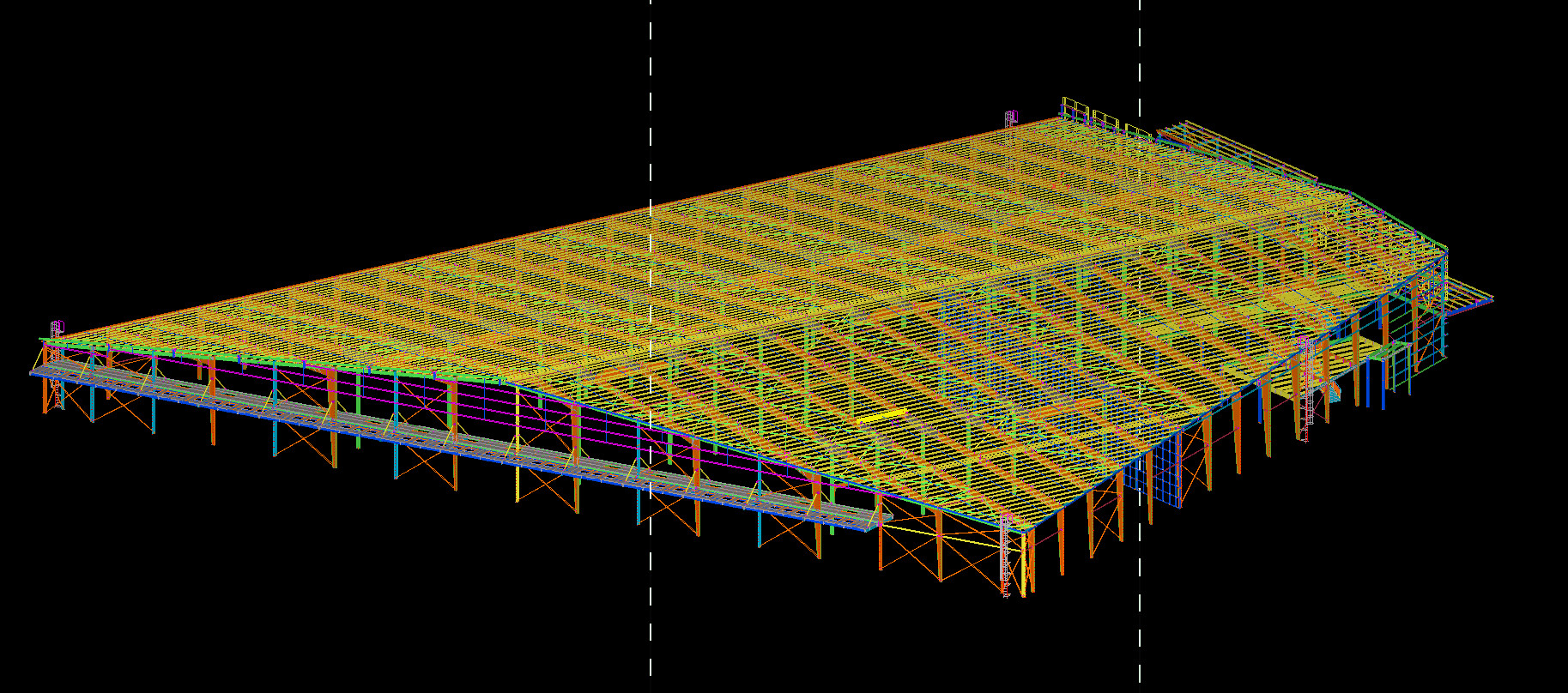 Detailed design of two-storey industrial factory