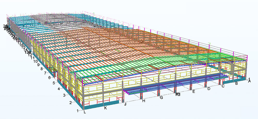 Design drawings of industrial factories