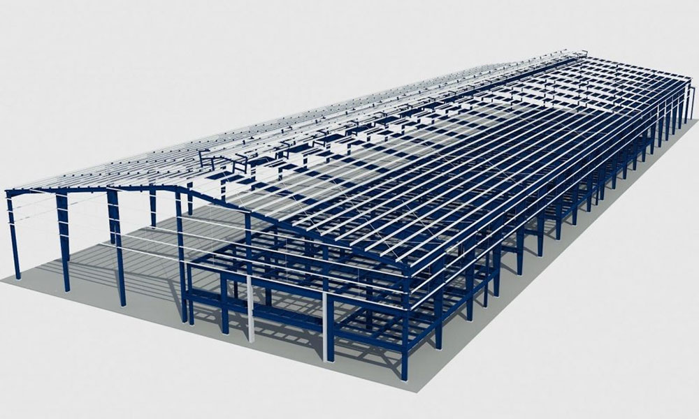 Application of steel structure to increase bearing capacity in construction
