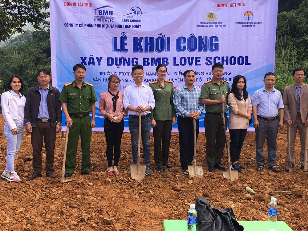 BMB Love School Groundbreaking Ceremony in Dien Bien province