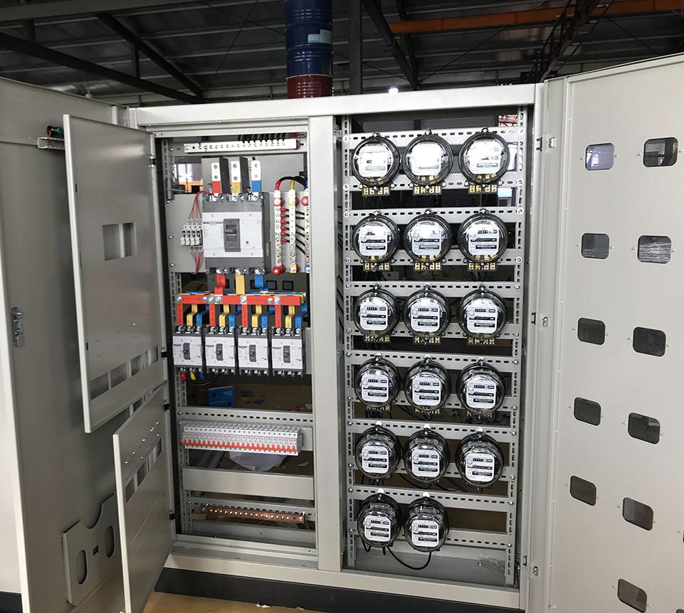 Electrical cabinet handling and distributing electricity to the different parts of the construction