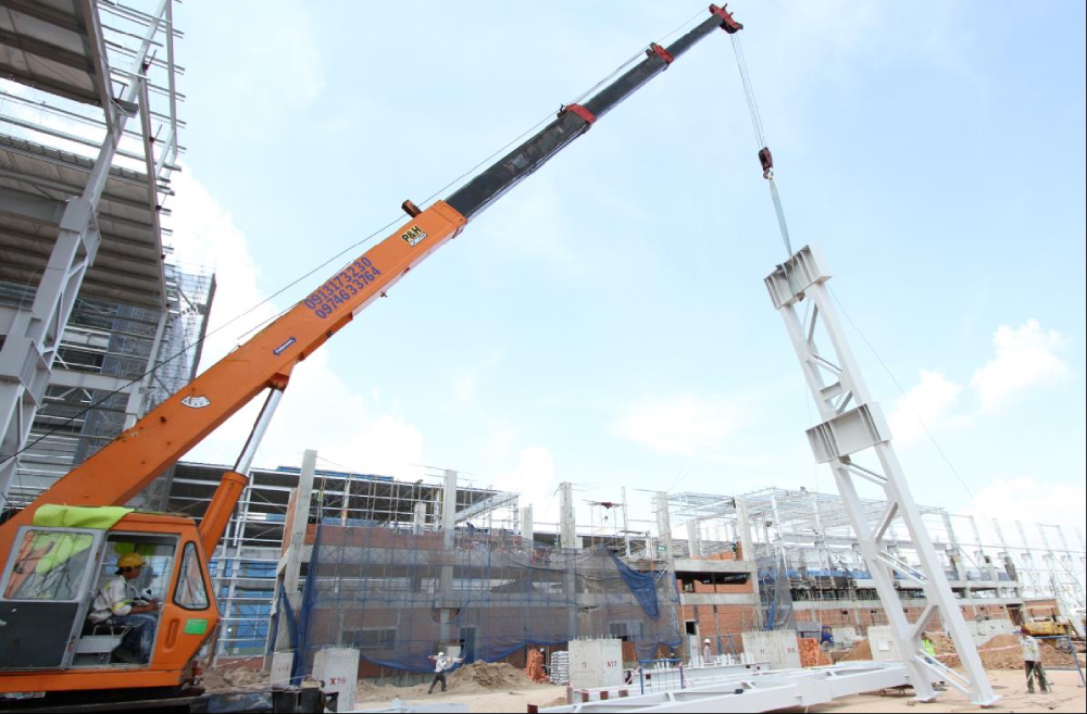 Erection of steel structure