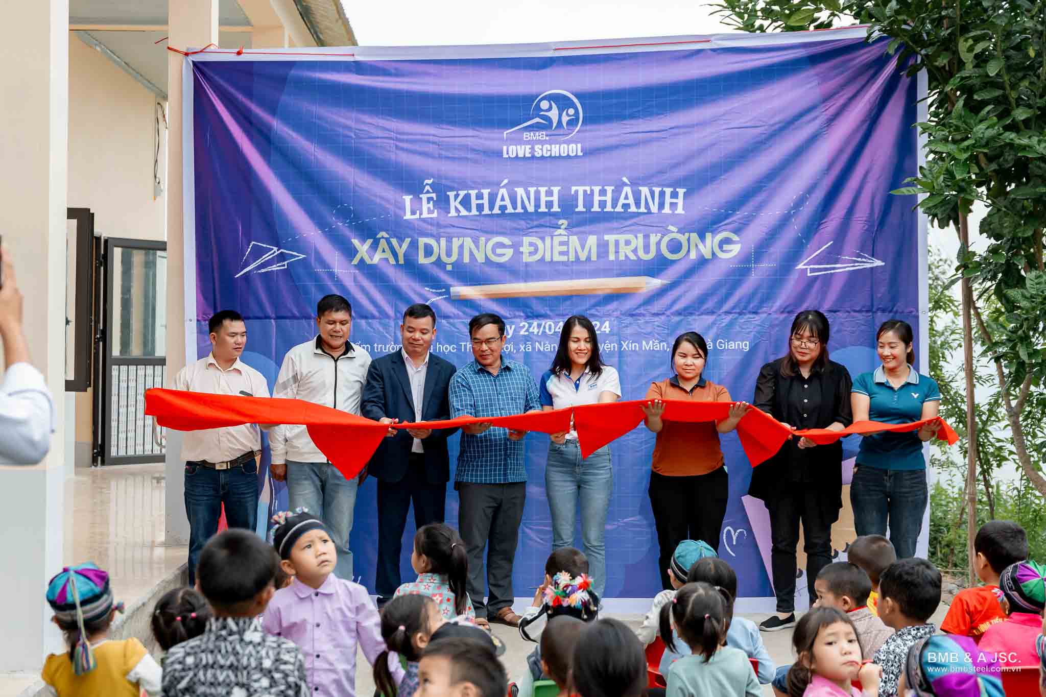 Opening ceremony of the construction of Thang Loi primary school in Ha Giang