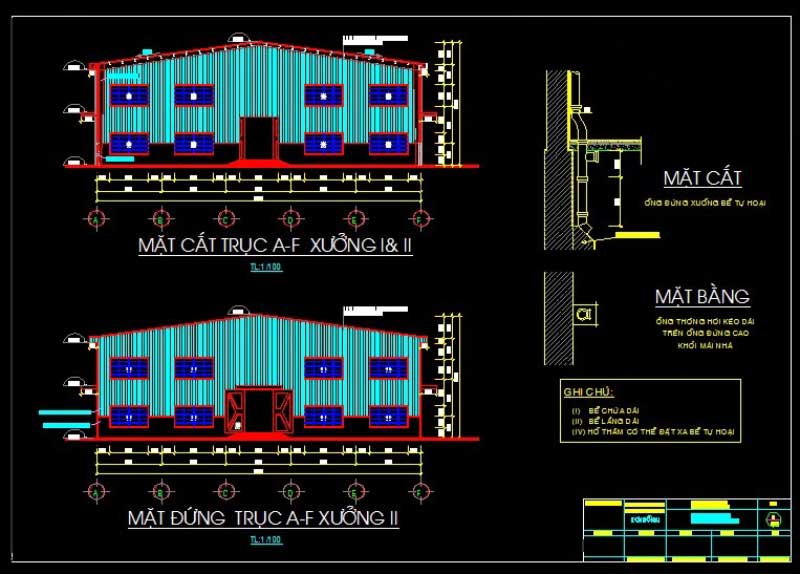 Bản vẽ nhà xưởng 300m2