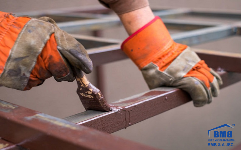 Painting steel structures helps extend their life and reduce maintenance costs