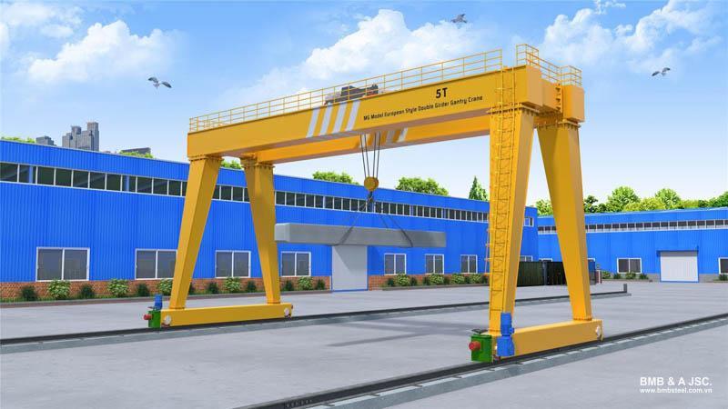 Gantry cranes are often used in outdoor applications