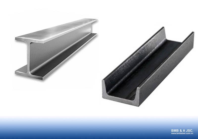 2 popular shaped steel beams are I-shaped and [