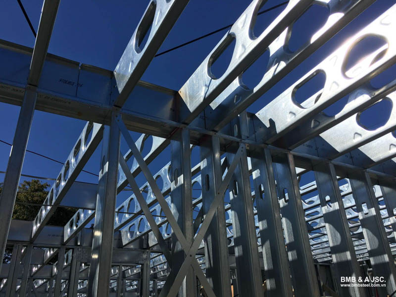 Application of shaped steel in construction