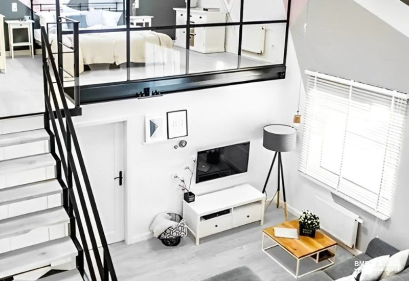 Nhà tiền chế cấp 4 có gác lửng mở rộng diện tích