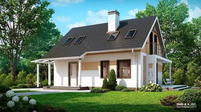 Nhà tiền chế cấp 4 phong cách châu Âu thanh lịch