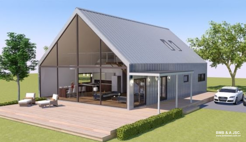 Comfortable metal sheet pre-engineered building with mezzanine