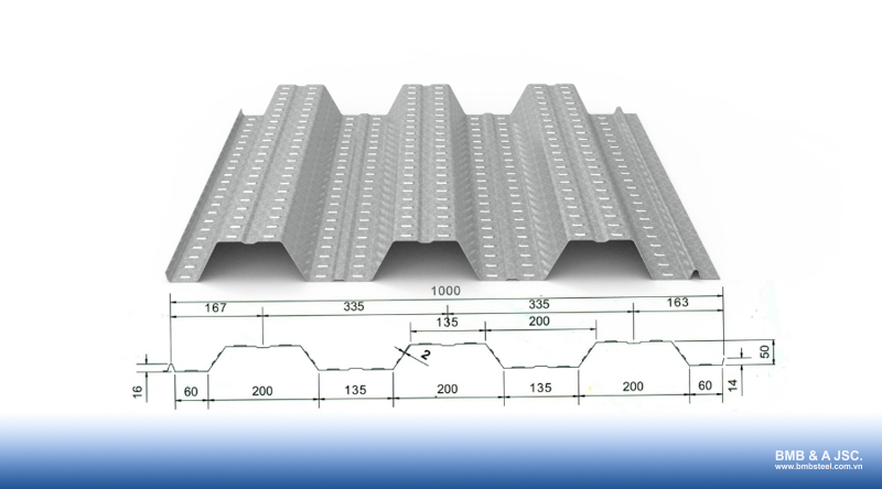 Mga pangunahing pagtutukoy ng metal floor decking