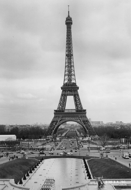 The Eiffel Tower (Paris, France), which is 300 meters tall