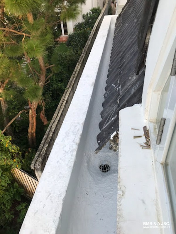 Concrete gutters are made from a mixture of cement, sand, and stone