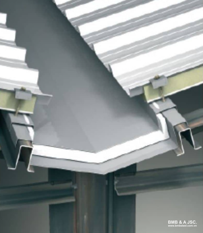 V-shaped gutters