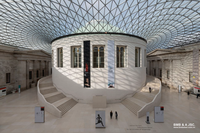 Mái vòm Great Court của Bảo tàng Anh