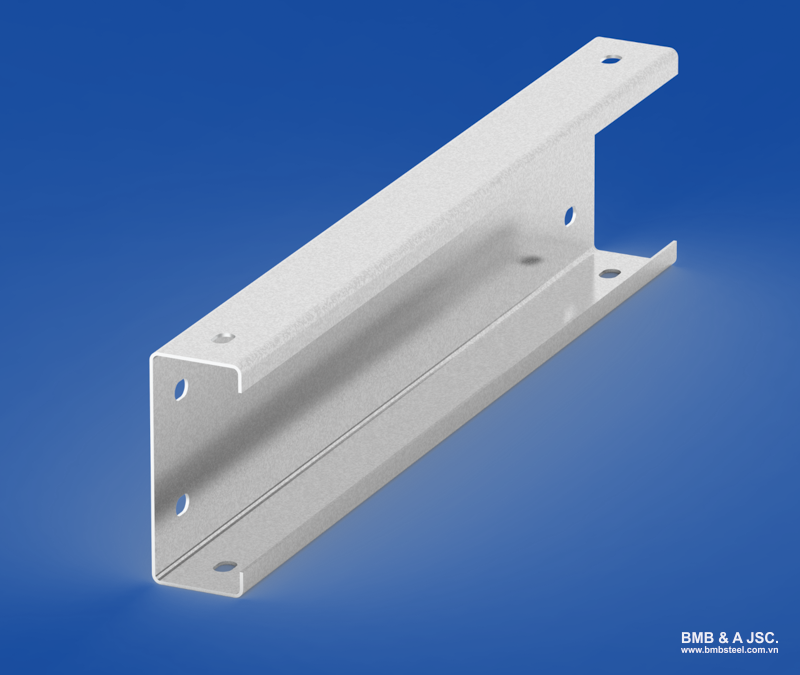 C channel steel includes the web, two flanges, and edges