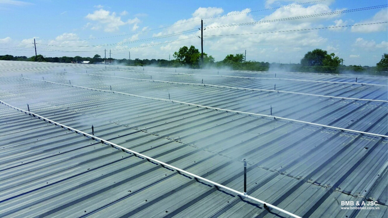 Hệ thống phun sương làm mát mái tôn