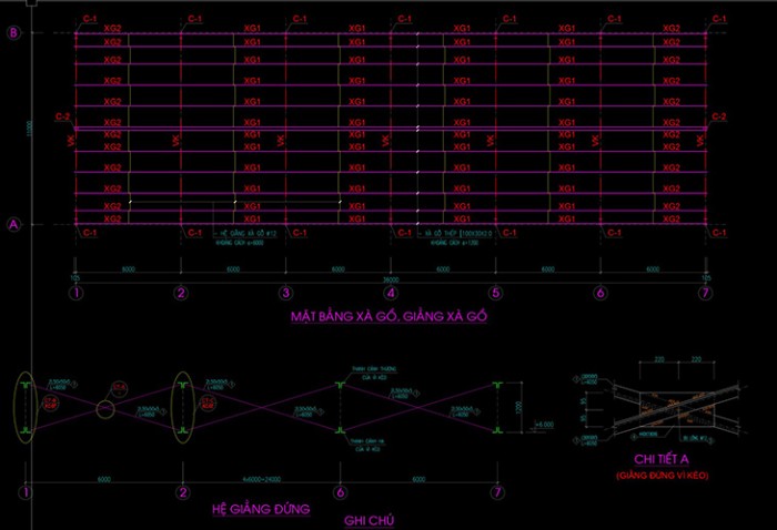 12m Pre-Engineered Steel Frame Factory Drawing Sample