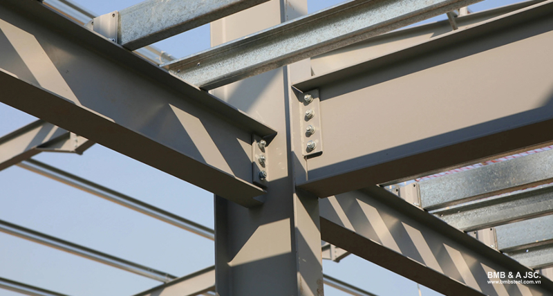 Bolts are used to connect steel structures