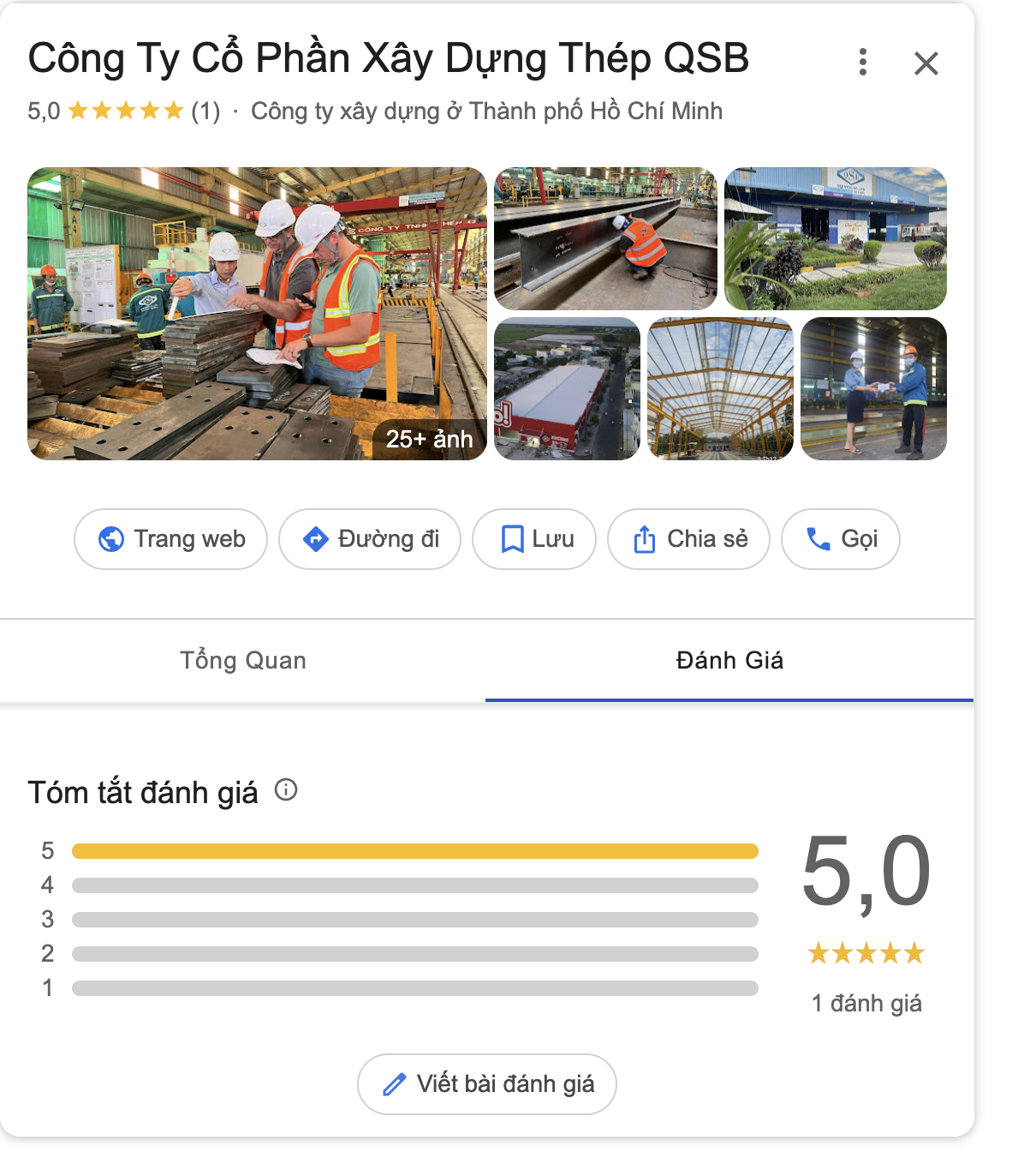 Đánh giá từ khách hàng của QSB Steel