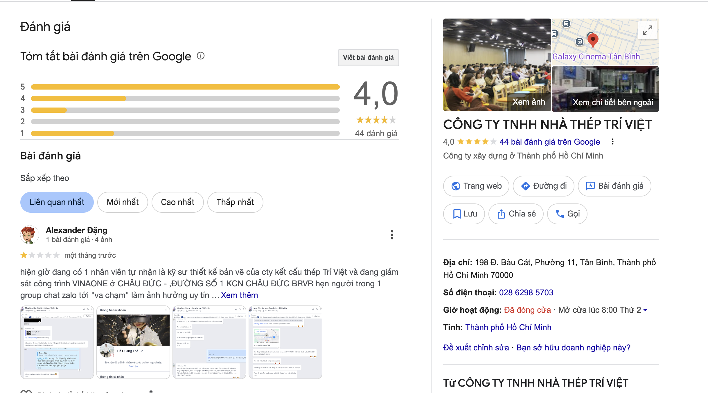 Đánh giá từ khách hàng của Nhà thép Trí Việt