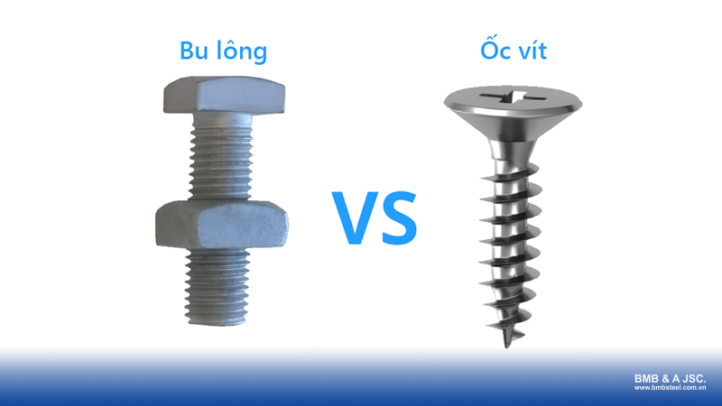 Bu lông và ốc vít xuất hiện phổ biến trong đời sống
