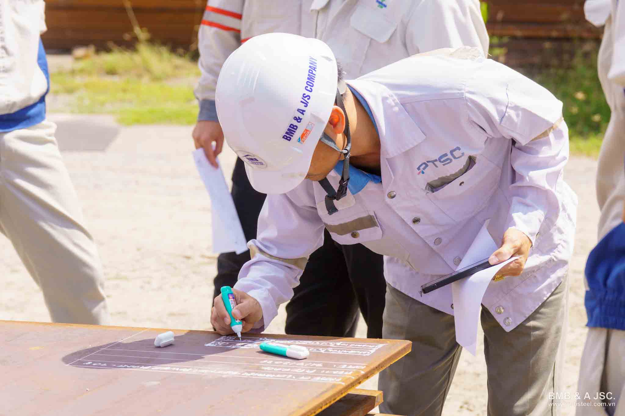 First Cut Ceremony - Launching the Pipe Rack structural fabrication for package T08, Long Phu 1 Thermal Power Plant project