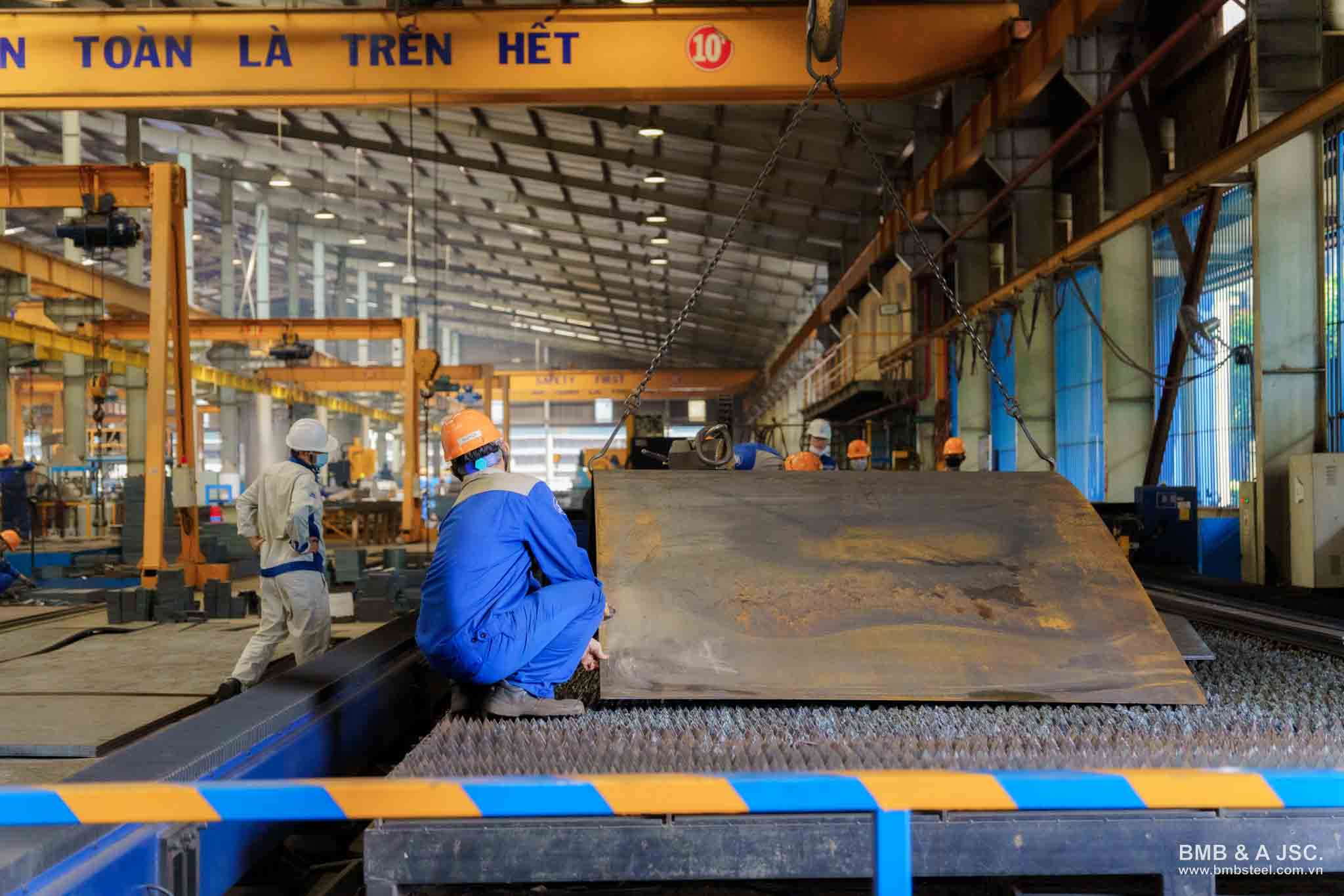 First Cut Ceremony - Launching the Pipe Rack structural fabrication for package T08, Long Phu 1 Thermal Power Plant project